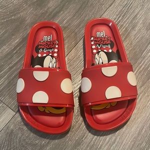 Mel by Melissa kids beach slides Minnie Mouse